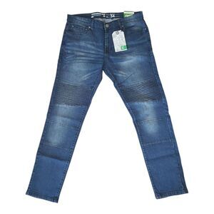 LRG Lifted Research Group Men's Jeans Skinny Fit Stretch Denim Blue Wash 34x30
